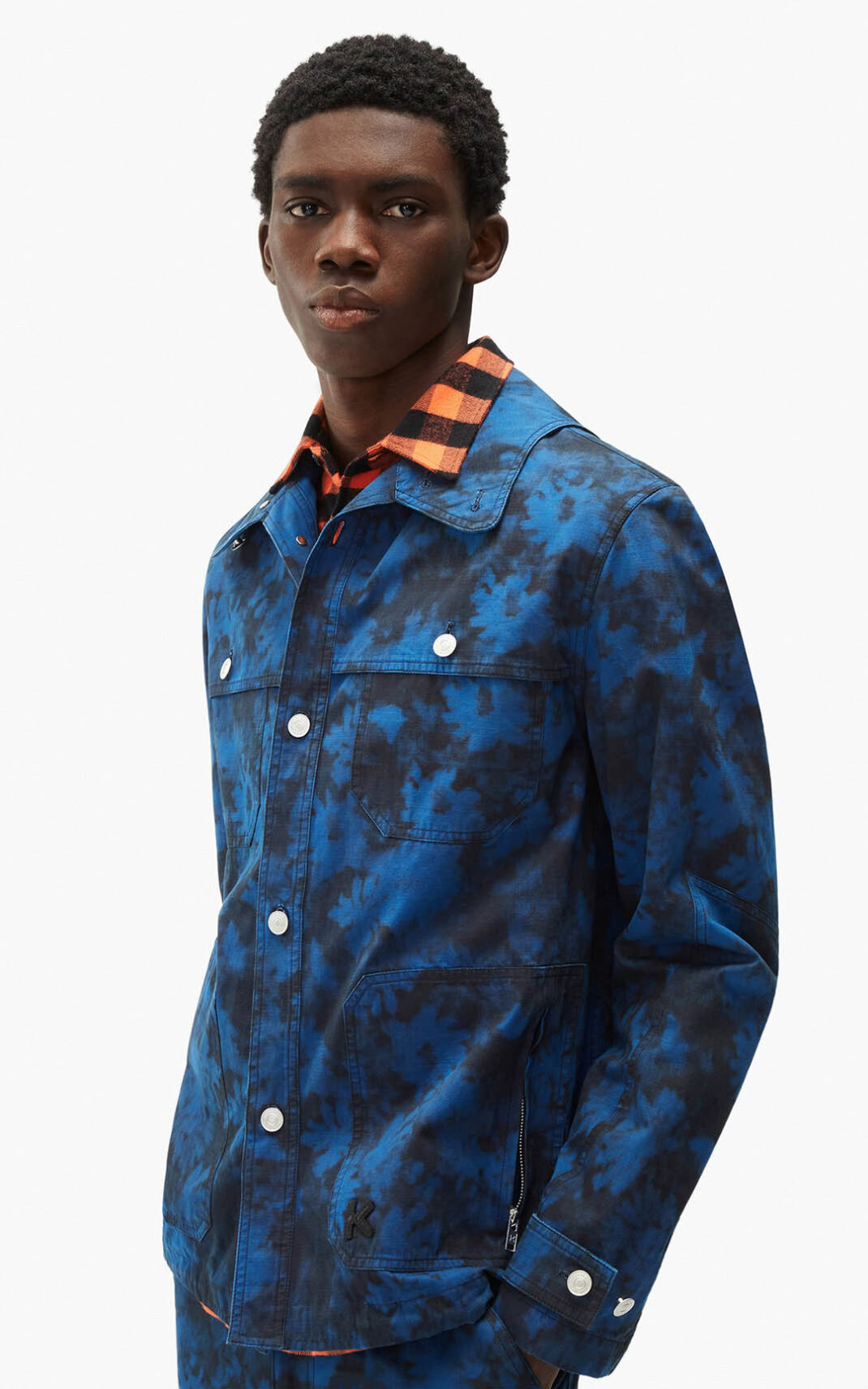 Chaqueta Kenzo Ghost Flower workwear Hombre Azul Real Azules IHO890267